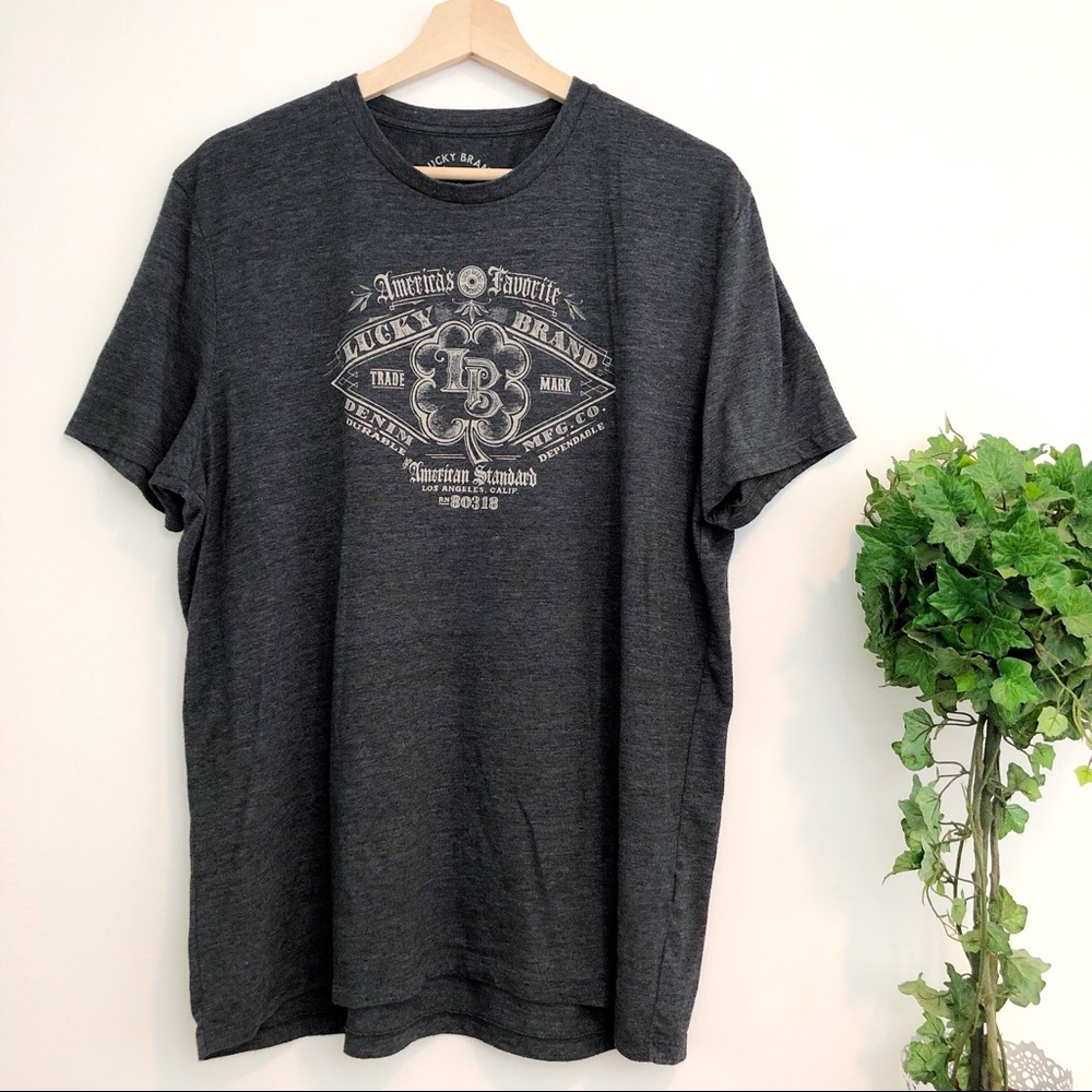 Lucky Brand | Gray Luckybranded short sleeve, XL